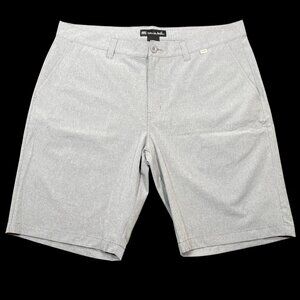 TravisMathew Mens Gray Heathered Performance Shorts Size 38 Lightweight